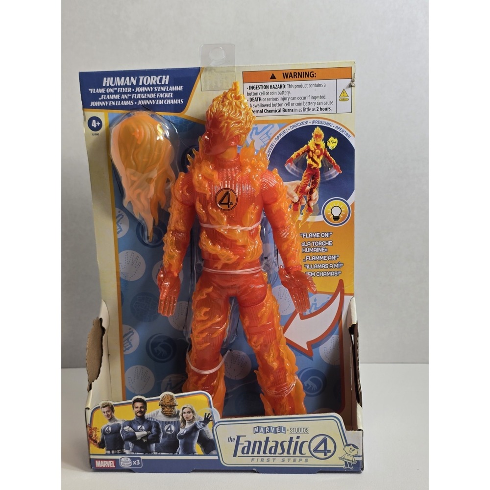 Fantastic 4 First Steps Human Torch Flame On Figure Marvel New